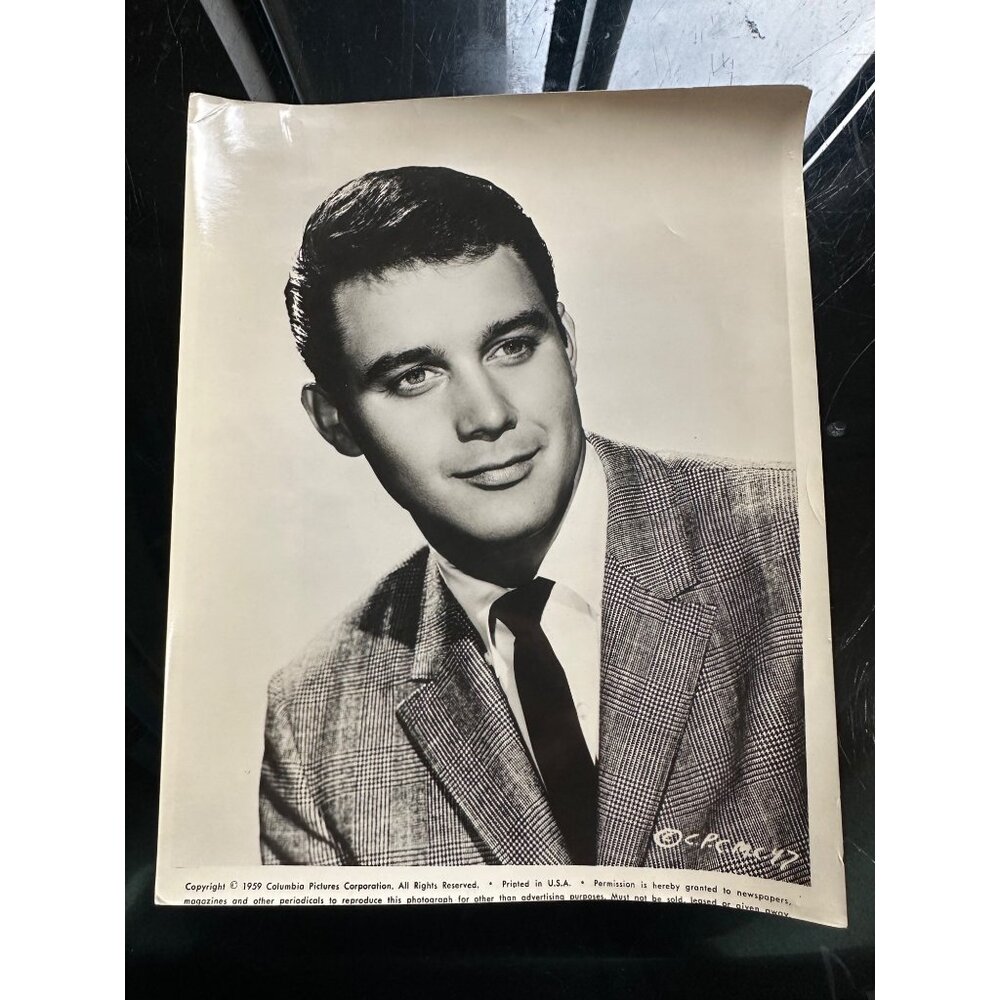 Vintage Michael Callan 1959 Dreamy Head Shot B&W 8x10 Photo - Picture 2 of 13